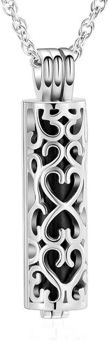 shajwo Cylinder Urn Necklace for Ashes for Women Men Cremation Jewelry Keepsake Memorial Human Pet Ashes Pendant in Saudi Arabia