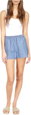 Michael Michael Kors Women's Chambray Pull On Shorts (L, Cadet Wash) in Saudi Arabia