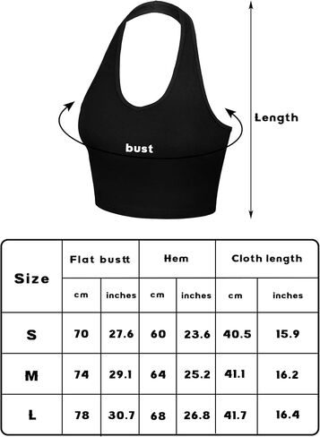 3 Pieces Women Halter Top Deep V Neck Crop Top Vest Sleeveless Backless Cami Halter Tank Tops for Girls in Saudi Arabia