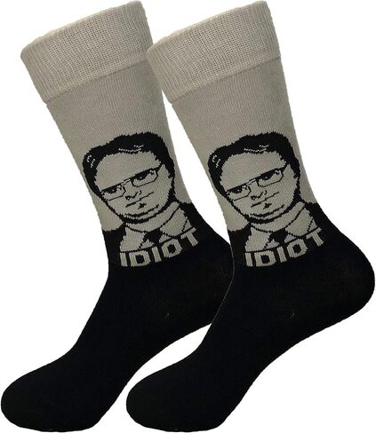 بالانسد كو جوارب دريس شروت من دوايت جوارب راين ويلسون المضحكة جوارب مجنونة غير رسمية من القطن، اسود، مقاس واحد in Kuwait