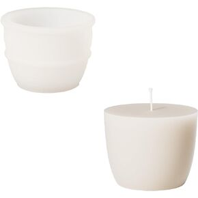BOOWAN NICOLE Modern Pebble Candle Vessels Silicone Mold with 7oz Candle Refill Mold, Candle Jar Mould for Jesmonite Concrete Cement (LZ665)