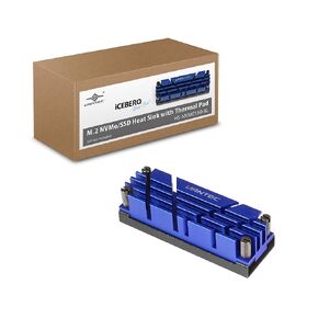 Vantec ICEBERQ M.2 NVMe/SSD Heat Sink with Thermal Pad (HS-NVME150-BK, Black)