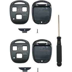 Replacement Keyless Entry Key Fob Cover Case Fit for Lexus ES GS GX is LS LX RX SC IS300 GS300 GS400 GS430 GX470 LS400 LS430 LX470 RX300 RX330 IS330 RX350 RX400h SC430 Key Fob Shell (Pack 2)