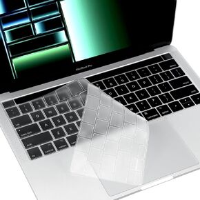 BlueSwan Clear Ultra Thin TPU Keyboard Cover for MacBook Pro 13 inch M2/M1 Chip, Model Number A2338 A2289 A2251 Release 2020-2022, US Layout, Keyboard Protector Accessories in Kuwait