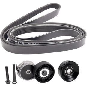 TRQ Drive Belt Component Kit Compatible with 1997-2006 Ford Ranger 1998-2006 Mazda B3000