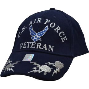 حذاء Eagle Emblems للرجال من القوات الجوية المخضرم مع قبعة كروية مطرزة بإضاءة البرق