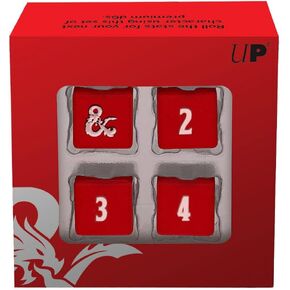 Heavy Metal Red and White D6 Dice Set for Dungeons & Dragons - Great for RPG, DND, MTG as Gamer Dice or Board Gaming Dice