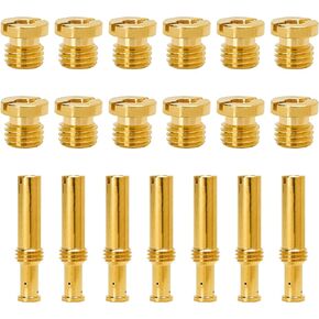 19 Pieces Jet Assortment Kit Carburetor Replacement Parts for S&S Cycle Super B E G Carbs Carburetors Type - Include 12 Main Jets, 7 Intermediate Jets