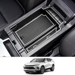 منظم ملحقات وحدة التحكم المركزية CDEFG لعام 2019 2020 2021 2022 2023 2024 Chevy Blazer مسند الذراع صندوق تخزين صندوق إدراج صينية 2018-2024 ملحقات Chevy Blazer (أحمر)