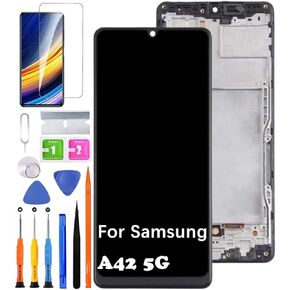 for Samsung A42 5G Screen Replacement with Frame INCELL for Samsung A426B A426B/DS A4260 A426U A426N LCD Display Touch Digitizer Assembly with Repair Part Tools（No Fingerprint Function）