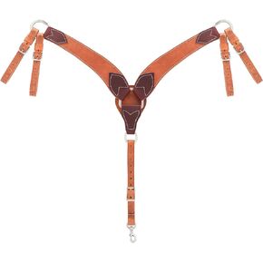 Weaver Leather Harness and Latigo Leather Roper Breast Collar, Burgundy