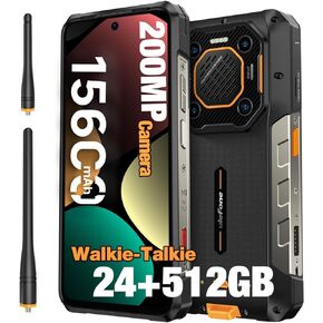 Ulefone Armor 26 Ultra 5G Rugged Phones, Walkie-Talkie Smartphone, 200MP+64MP+50MP, 3.2X Zoom Lens, 24+512GB, 15600mAh/Dock Charging/120W Flash Charging, 6.78" 120Hz, 121dB Speaker, NFC/GPS/uSmart