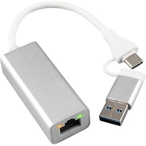 USB C to Ethernet Adapter for Laptop, Leehitech RJ45 to USB Type-C 100 Gigabit Ethernet LAN Network Adapter, Compatible for MacBook Pro and Dell XPS