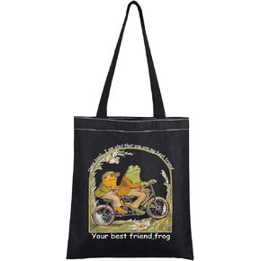 CMNIM Frog Toad Tote Bag Frog Gift Toad Storybook Gift AL Gift I Am Glad That You Are My Best Friend Grocery Shopping Bag