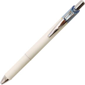 Pentel EnerGel Clena Retractable Liquid Gel Pen, Micro Fine Point 0.4mm Needle Tip, Black Ink, Sax Blue Body (BLN74LS-A)