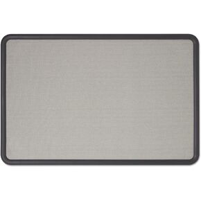 Quartet Bulletin Board, Fabric, 3 x 2 Feet, Office Bulletin Boards, Contour Navy Blue Plastic Frame (7693BE)