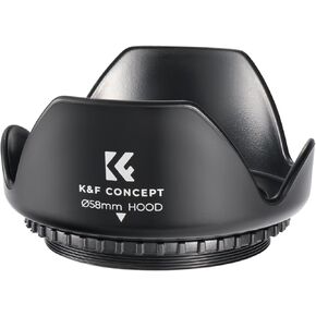 K&F Concept 52mm Tulip Flower Lens Hood for Nikon D3300 D3200 D3100 D5500 D5300 D5200 D5100 DSLR Cameras with AF-S 800mm f/5.6E FL ED VR, AF-S 300mm f/2.8G ED VR II, AF-S 200-400mm f/4G ED VR II Lens