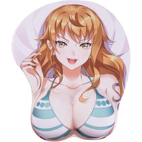 Nami New Anime Mouse Pads with Wrist Rest Gaming 3D Mousepads 2Way Skin (Nami 2)