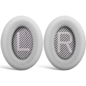 وسائد أذن بديلة لسماعات الرأس الاحترافية Bose Quiet Comfort 35 (QC35 II)، وسادات أذن بديلة من جلد البروتين الناعم لـ Bose QC35 QC25 QC15 QC2/ Ae2 Ae2i Ae2w/ Sound Link/Sound True (رمادي) in Kuwait
