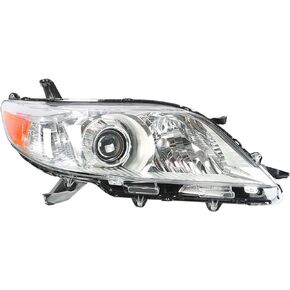 Headlight Front Head Lamps Replacement for 2011-2018 Toyota Sienna Halogen Projector Headlamps Left Side (Driver Side)