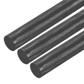 MECCANIXITY Graphite Rod, Graphite Stirring Rod Cylinder Stick Carbon Rod 250x20mm Black for Electrode, Melting Casting, Crucibles, Pack of 3