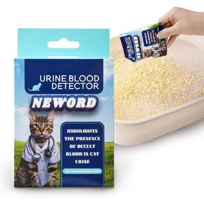 NEWORD Health Monitoring Cat Litter Additive - Detect Blood in Urine with Color-Changing Technology, Vet-Approved, Safe for All Cat Breeds - Easy Home Testing for Cat Health Care