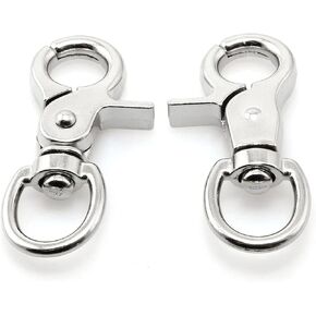4pcs Zinc Alloy Trigger Snap Hooks, 30x10mm 360 Degree Swivel Spring Buckle Metal Swivel Clips Heavy Duty Snaps Hook for Webbing, Straps, Wires, Cords, Pet Collars, Leather Belt etc.