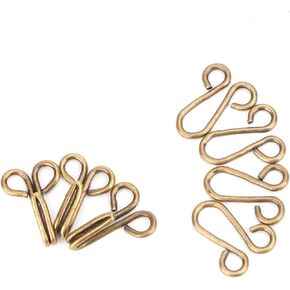10Pcs 2.8CM/1.1in Sewing Hooks and Eyes Sewing Closure for Fur Coat Jacket Cape Stole Bracelet Jewelry Books Crafts and More(Bronze)