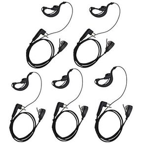Lsgoodcare 2 Pin Advanced G Shape Earhook Police Earpiece سماعة أذن PTT وميكروفون متوافق مع Motorola Two Way Radio CP040 CP200 CP100 CLS1110 GP2000 VL50 Security Walkie Talkie Pack in Kuwait