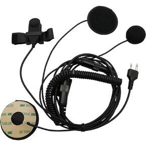 Full Face Helmet Motorcycle Earphone Headphone with Microphone Compatible with Midland AVPH4 GMRS/FRS GXT/LXT LXT600 GXT1000VP4 LXT500VP3 GXT1050VP4 LXT118VP Two Way Radios 2Pin
