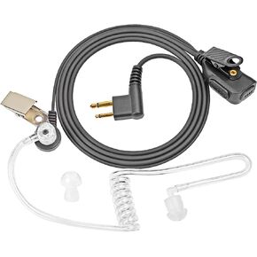 HYS 1 Wire Surveillance Acoustic Tube 2-Way Radio Earpiece, in Ear Headset for Law Enforcement, for Motorola Walkie TalkieMag one CP200 Rdm2070d BPR40 CLS1110 CLS1410 CP200d earpiece with mic
