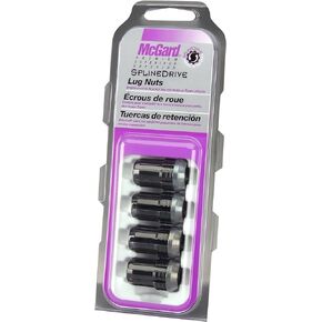 McGard 65357BK SplineDrive Lug Nut Set, M12 x 1.5 Thread Size, Chrome/Black