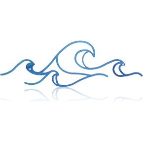 Seeloowy Sunrise with Waves Metal Wall Decor Modern Sunset Waves Wall Art Minimalist Design Coastal Beach Ocean for Home Living Room Bedroom Bathroom Summer Seaside Decor (Wave)