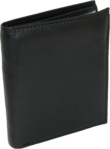 Paul & Taylor Men's Leather Large Hipster Wallet, Black in Saudi Arabia