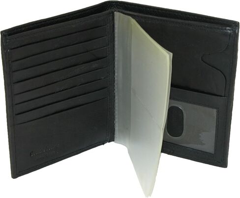 Paul & Taylor Men's Leather Large Hipster Wallet, Black in Saudi Arabia