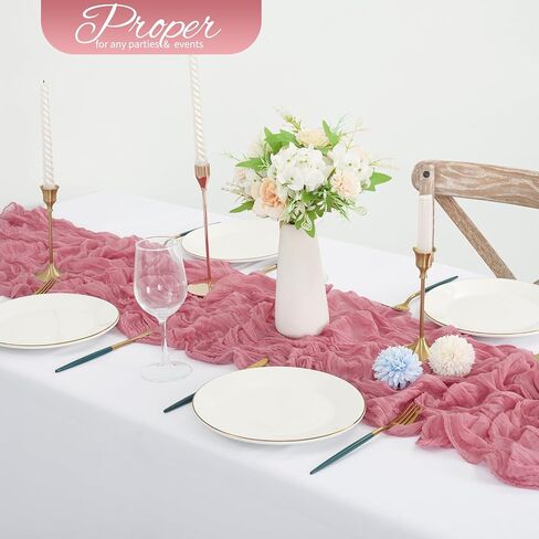 24 Pack Black Cheesecloth Table Runner 6FT Boho Gauze Table Runner Rustic Romantic Cheese Cloth Table Runner for Wedding Birthday Baby Shower Party Table Decorations in Saudi Arabia
