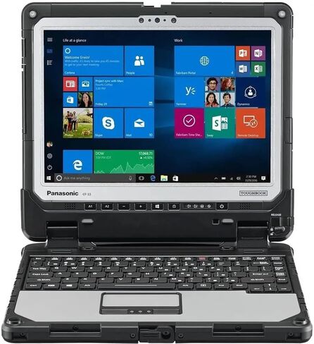 Panasonic Toughbook CF-33, Intel Core i7, 12.0"" QHD Multi Touch+Digitizer, 16GB, 512GB SSD, Wifi, Bluetooth, 4G LTE, Windows 10 Pro (Renewed), SILVER BLACK in Saudi Arabia