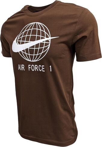 Nike Men's Sportswear Swoosh T-Shirts (Small, Brown (Global AF1)) in Saudi Arabia