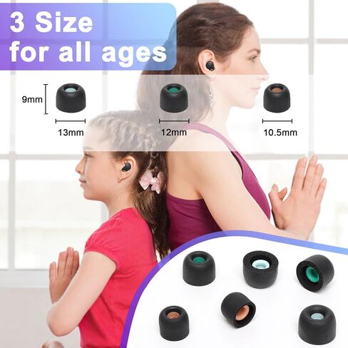 3 Pairs Memory Foam Eartips Ear Buds for Sony WF-1000XM4, Ear Tips Replacement Sony Ear Piece Foam Tips for WF-1000XM4 Fit Charging Case(Matt Surface, SML) in Saudi Arabia