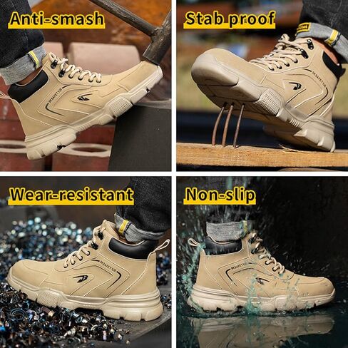 Waterproof Work Boots Steel Toe Cap Shoe Men Women Lightweight Comfortable Mid Top Safet Trainers in Saudi Arabia