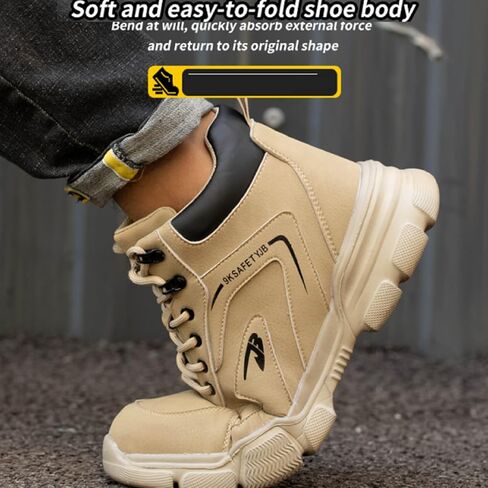 Waterproof Work Boots Steel Toe Cap Shoe Men Women Lightweight Comfortable Mid Top Safet Trainers in Saudi Arabia