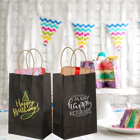 GITMIWS 30 Pack Brown Paper Bags Small Size, 5.25x3.25x8.25Inch Brown Craft Paper Gift Bags with Handles Bulk, Retail Paper Shopping Bags for Small Business, Gifts, Merchandise Take Out Sacks in Saudi Arabia