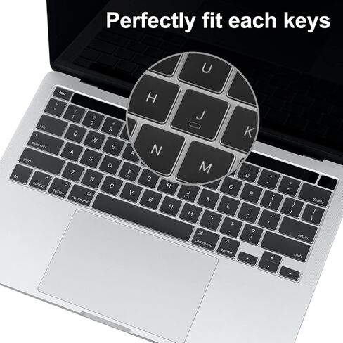 BlueSwan Clear Ultra Thin TPU Keyboard Cover for MacBook Pro 13 inch M2/M1 Chip, Model Number A2338 A2289 A2251 Release 2020-2022, US Layout, Keyboard Protector Accessories in Kuwait