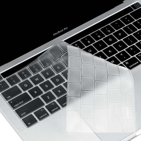 BlueSwan Clear Ultra Thin TPU Keyboard Cover for MacBook Pro 13 inch M2/M1 Chip, Model Number A2338 A2289 A2251 Release 2020-2022, US Layout, Keyboard Protector Accessories in Kuwait