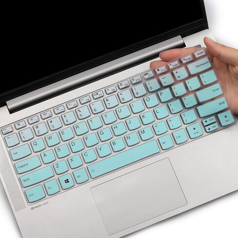 Keyboard Cover 2023 2022 New Lenovo Ideapad 3 14 Inch, 2023 2022 Lenovo Ideapad 1 14 inch, Ideapad 14ADA7 14ALC7 14IJL7 14IAU7 14AMN7 14ADA07 14ALC7 14 Inch Laptop Keyboard Protective Skin-OmbreMint in Saudi Arabia