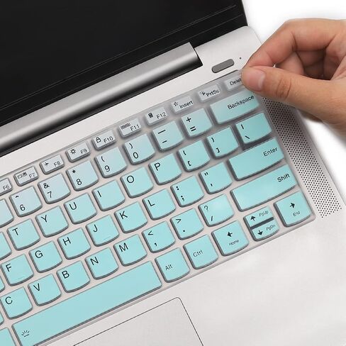 Keyboard Cover 2023 2022 New Lenovo Ideapad 3 14 Inch, 2023 2022 Lenovo Ideapad 1 14 inch, Ideapad 14ADA7 14ALC7 14IJL7 14IAU7 14AMN7 14ADA07 14ALC7 14 Inch Laptop Keyboard Protective Skin-OmbreMint in Saudi Arabia