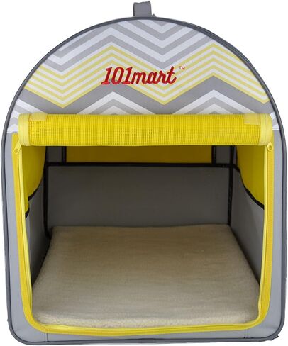 Premium Soft-Sided Foldable Small Size Pet Crate | Portable Pet Kennel for Home and On The Go | Made from Durable Water-Resistant Canvas Fabric | Perfect for Indoor and Outdoor Use in Kuwait