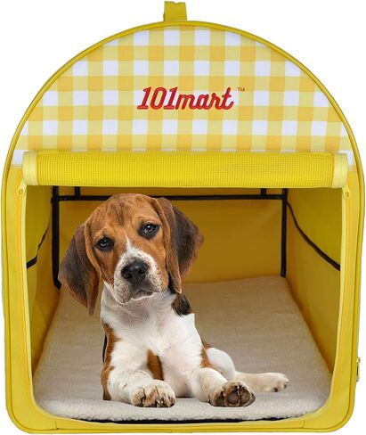 Premium Soft-Sided Foldable Small Size Pet Crate | Portable Pet Kennel for Home and On The Go | Made from Durable Water-Resistant Canvas Fabric | Perfect for Indoor and Outdoor Use in Saudi Arabia