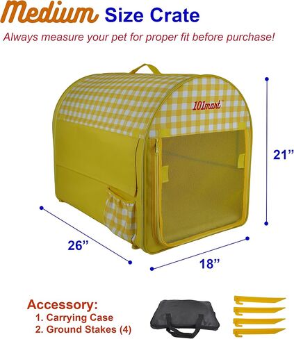 Premium Soft-Sided Foldable Small Size Pet Crate | Portable Pet Kennel for Home and On The Go | Made from Durable Water-Resistant Canvas Fabric | Perfect for Indoor and Outdoor Use in Saudi Arabia