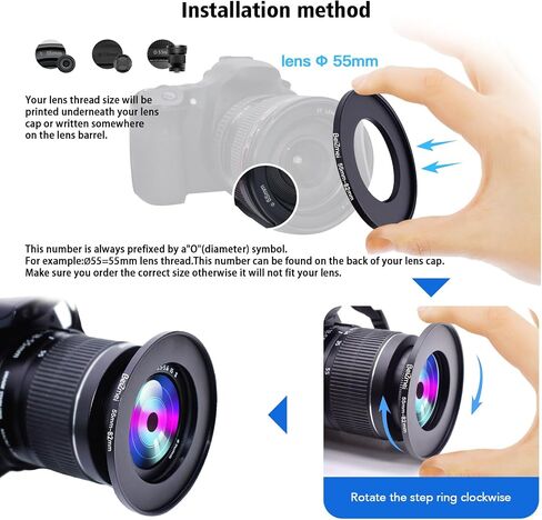 72mm to 77mm Camera Filters Ring,Filters Ring Compatiable All Brands Ø72mm Lens to Ø77mm Camera accessory.Made of CNC. in Saudi Arabia